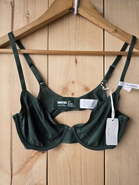 Aerie Smoothez Full Coverage  Underwire Bra Forest Green 32C NWT